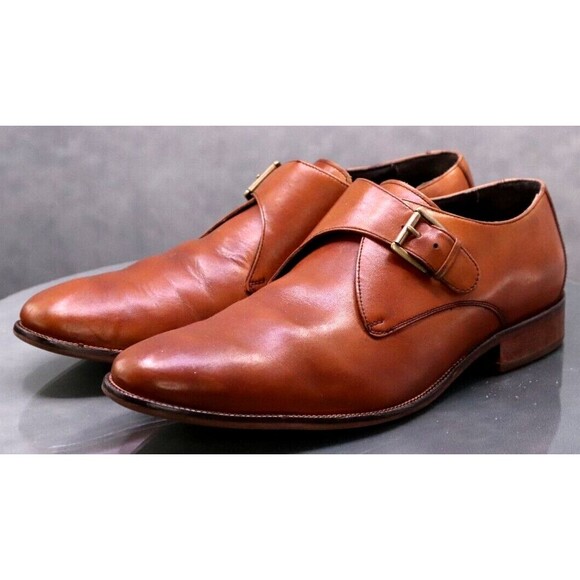 Cole Haan Men\'s Monk Strap Dress Shoes Size 13 M Leather Tan C11826 main image 5